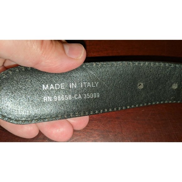 Black Paul Shark Belt Leather Fabric Size 85 Black Women Sailing Nautical Flags - Picture 9 of 10